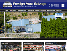 Tablet Screenshot of foreignautosalvage.com